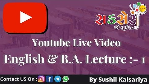 B.Com Sem-6 English & B.A. Lecture:-1