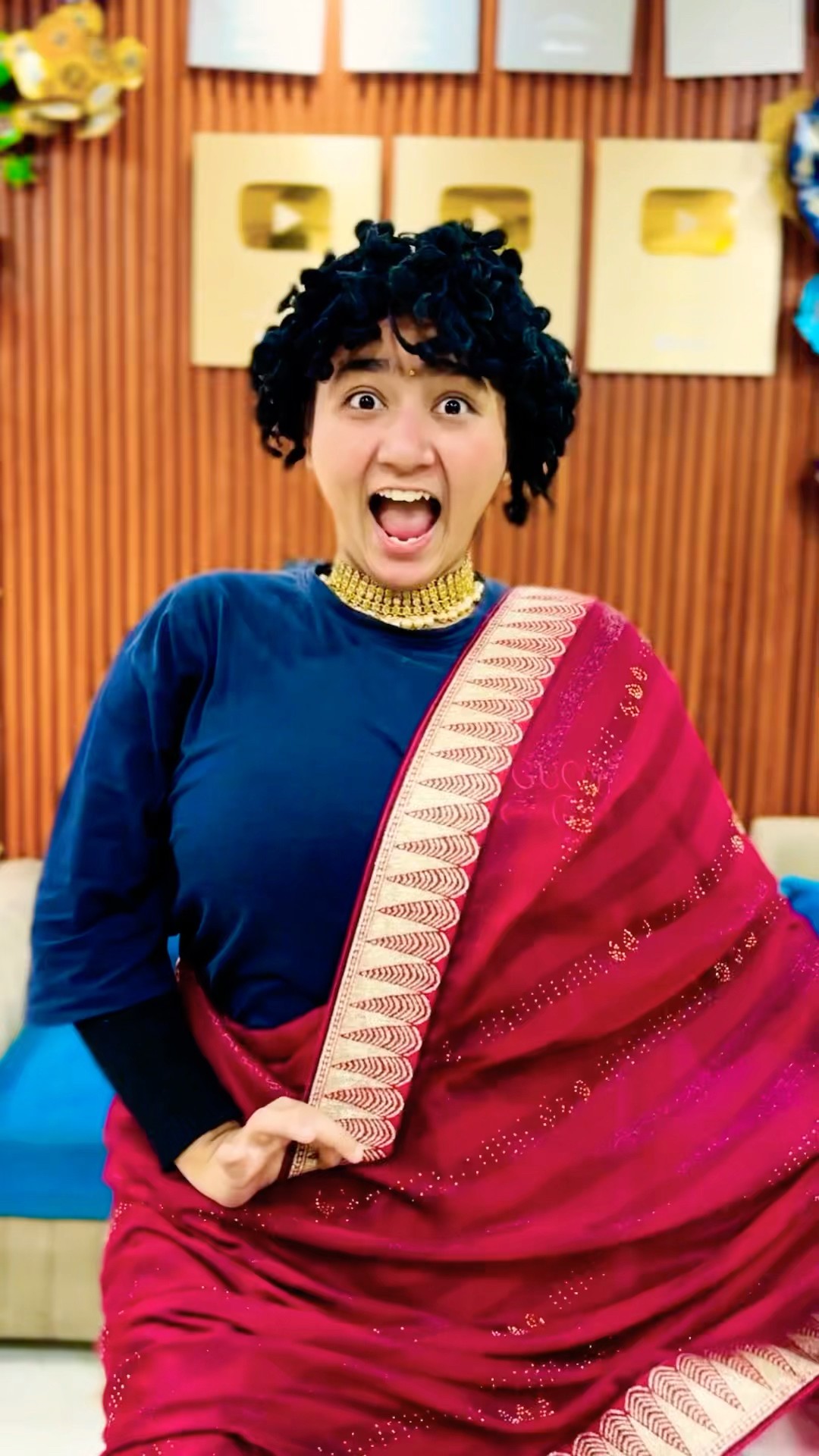 Golu Bana Papa Ki Pari ? Red Wali Saree Part 3 #papakipari #shorts #comedy