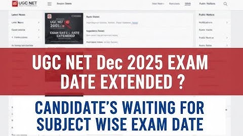 UGC NET Exam Date Dec 2025 | UGC NET Subject Wise Exam Schedule Update | UGC NET Dec 2025 Exam Date