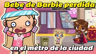 BEBE DE BARBIE SE PIERDE EN EL METRO DE LA CIUDAD😱😱 #avatarworld #Barbie