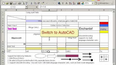How to link the Excel cells to AutoCAD fields