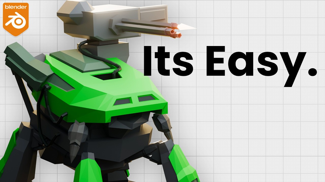 How to make low poly art in blender - YouTube