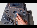 Head repair of 20hp China Diesel engine./How is the head repair of diesel engine.