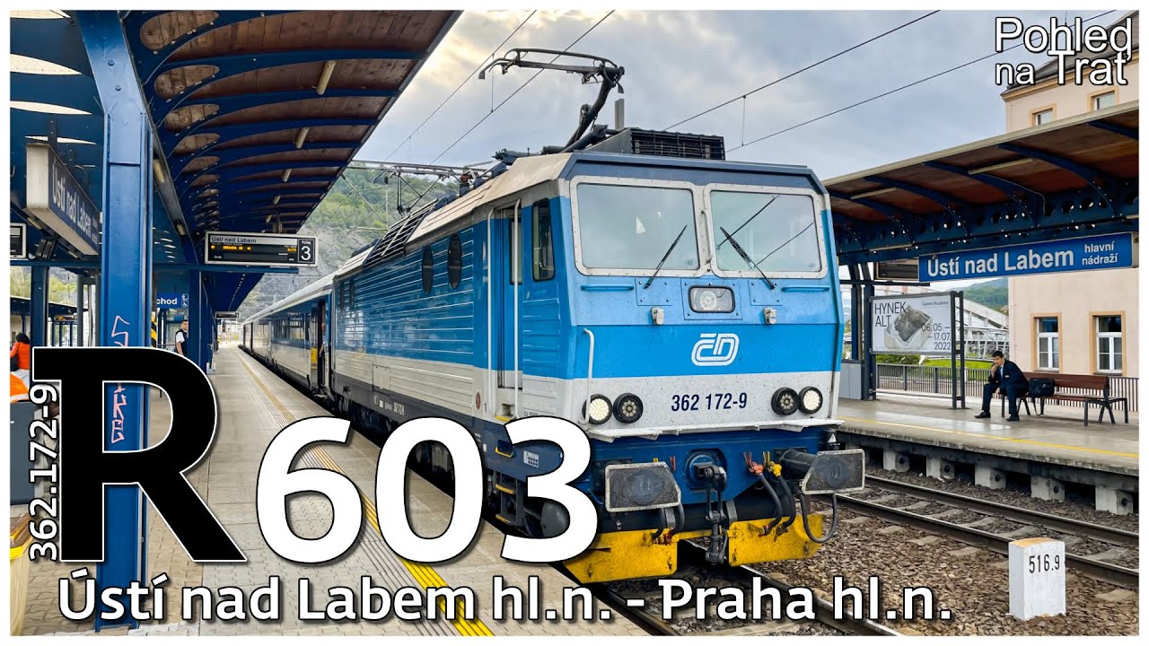 Pohled na trať | Ústí nad Labem hl.n. - Praha hl.n. | R 603 Krušnohor
