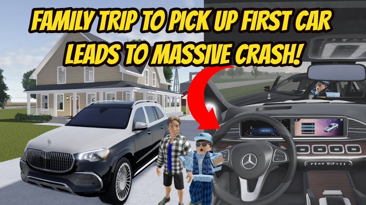 Greenville, Wisc Roblox l Realistic First Car Family Trip *CRASH ...