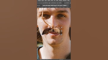 Photoshop Tutorials- Make realistic mustache easily in photoshop #photoshop #shorts