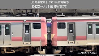 【近郊型電車】E531系赤電編⑤ K423+K451編成@東京