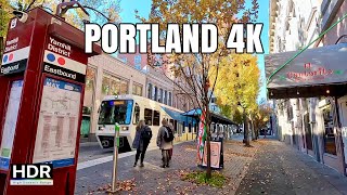 [Walk] Pioneer Square Downtown Portland, Oregon 4K