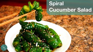 How to make Easy Spiral Cucumber Salad Recipe