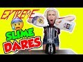 EXTREME SLIME DARES! MAKING SLIME IN A BLENDER?! | NICOLE SKYES