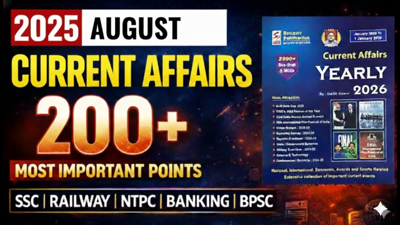 Speedy Current Affairs August 2025 | Prelims + Mains Focus