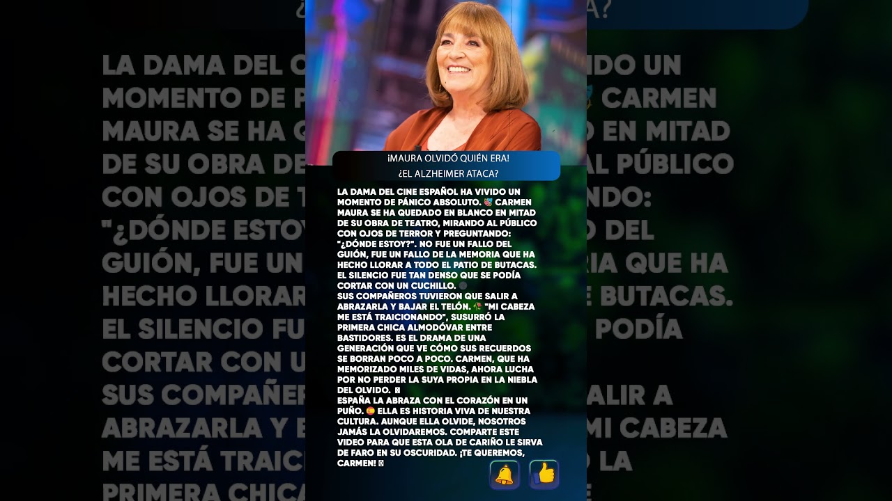 😱Carmen Maura SE PIERDE EN EL ESCENARIO (2026) 