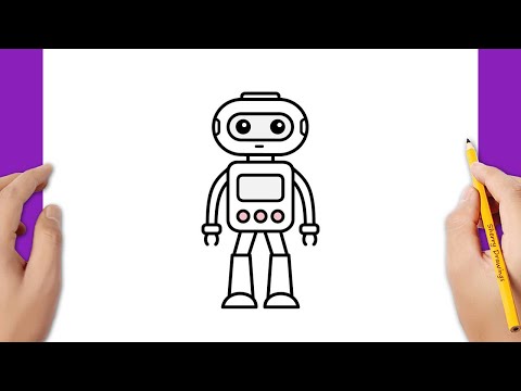 🤖 How to Draw a Cartoon Robot  Easy Drawing for Kids 