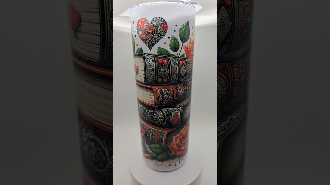Sublimation Tumbler Rose/Books
