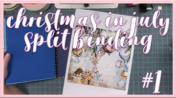 Christmas In July | File Folder Album | Part 1 - Binding | Kathryn Scraps Live