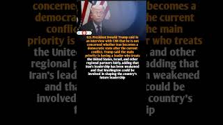 Trump Says He’s Not Concerned Whether Iran Becomes a Democracy