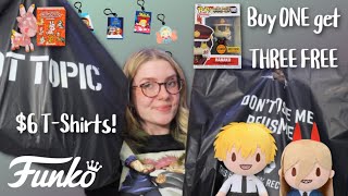 *HUGE* Hot Topic HAUL | $6 Shirts, Buy One Get THREE FREE!!!  Anime, Blind Boxes, Funko & MORE!