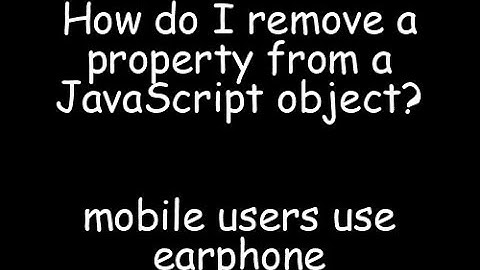 How can remove a property from JavaScript object | javascript interview questions