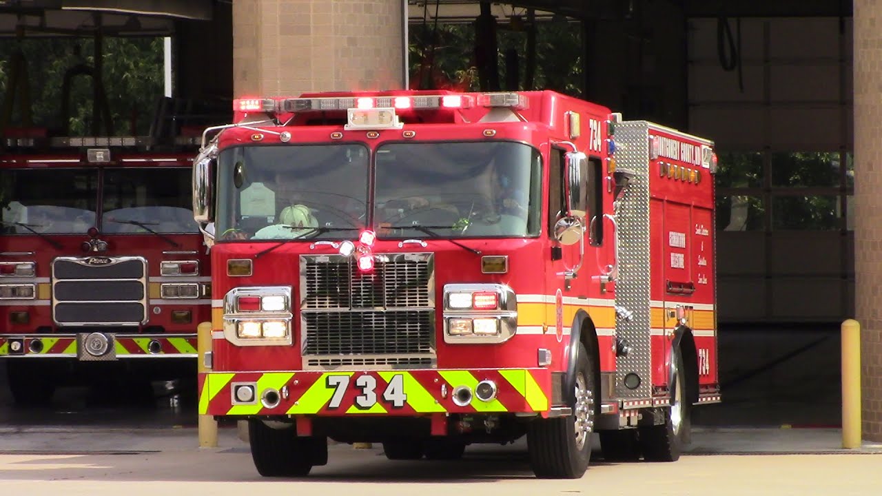 Engine 734 Montgomery County Engine 734 Responding - YouTube