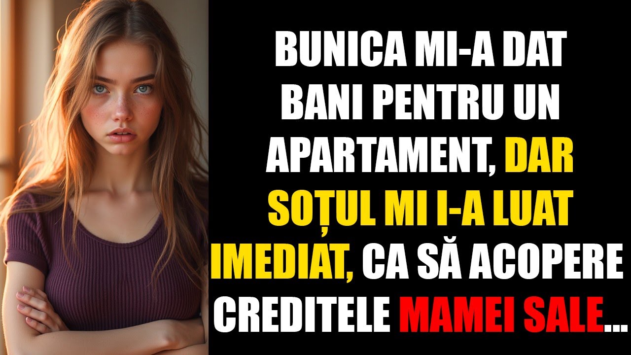 Bunica mi-a dat bani pentru un apartament, dar soțul mi i-a luat imediat, ca să acopere creditele
