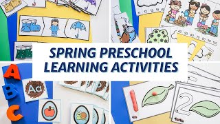 Spring Preschool Math and Alphabet Hands-On Activities
