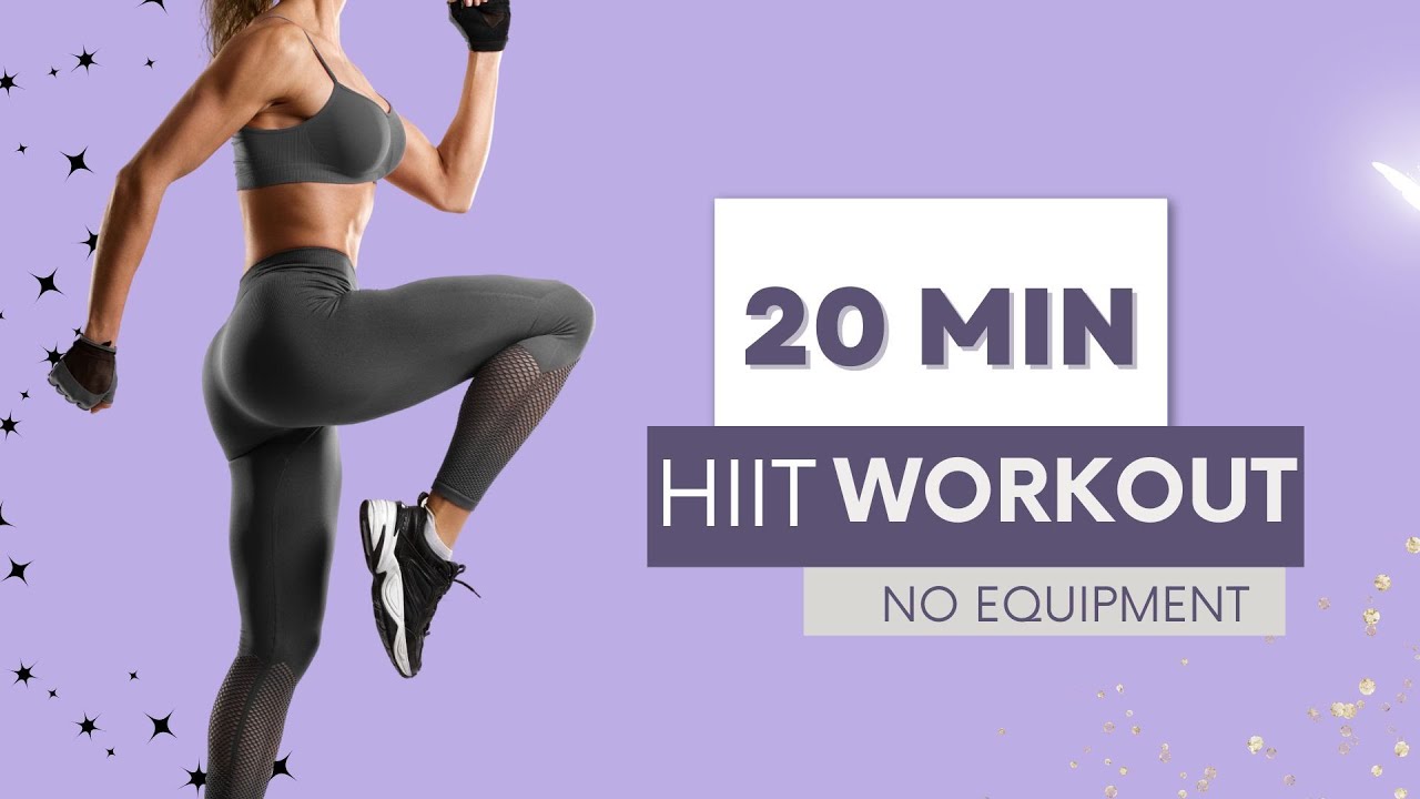 20 Min HIIT Workout at Home No Equipment Full Body Fat Burn - YouTube