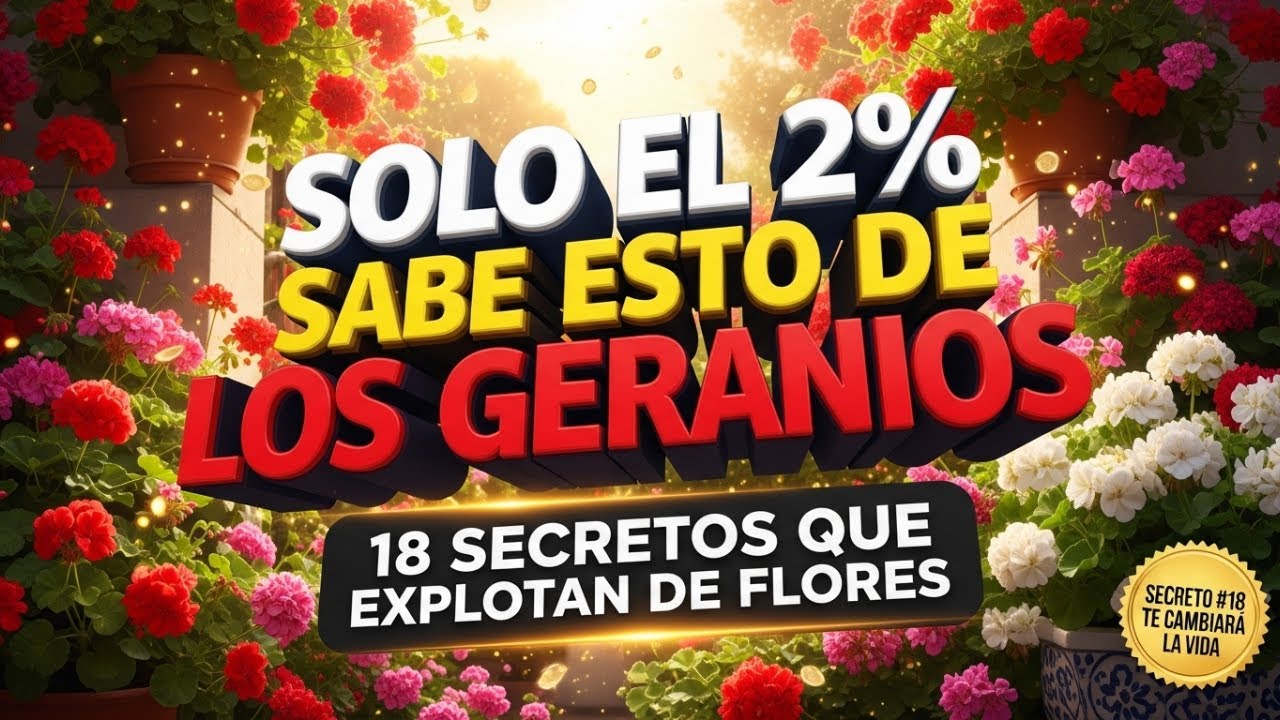 🌿18 SECRETOS de los GERANIOS que EXPLOTAN de FLORES🌺| (LO QUE ATRAEN A TU CASA TE SORPRENDERÁ)
