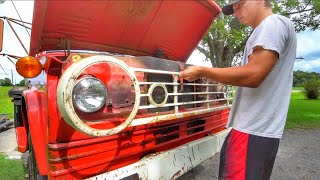 Restoring My Old Farm Truck Grille in My Driveway With Spray Paint! (Quality Results?)