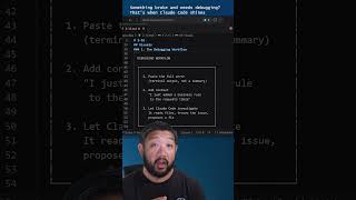 Something broke and needs debugging? That's when Claude Code shines