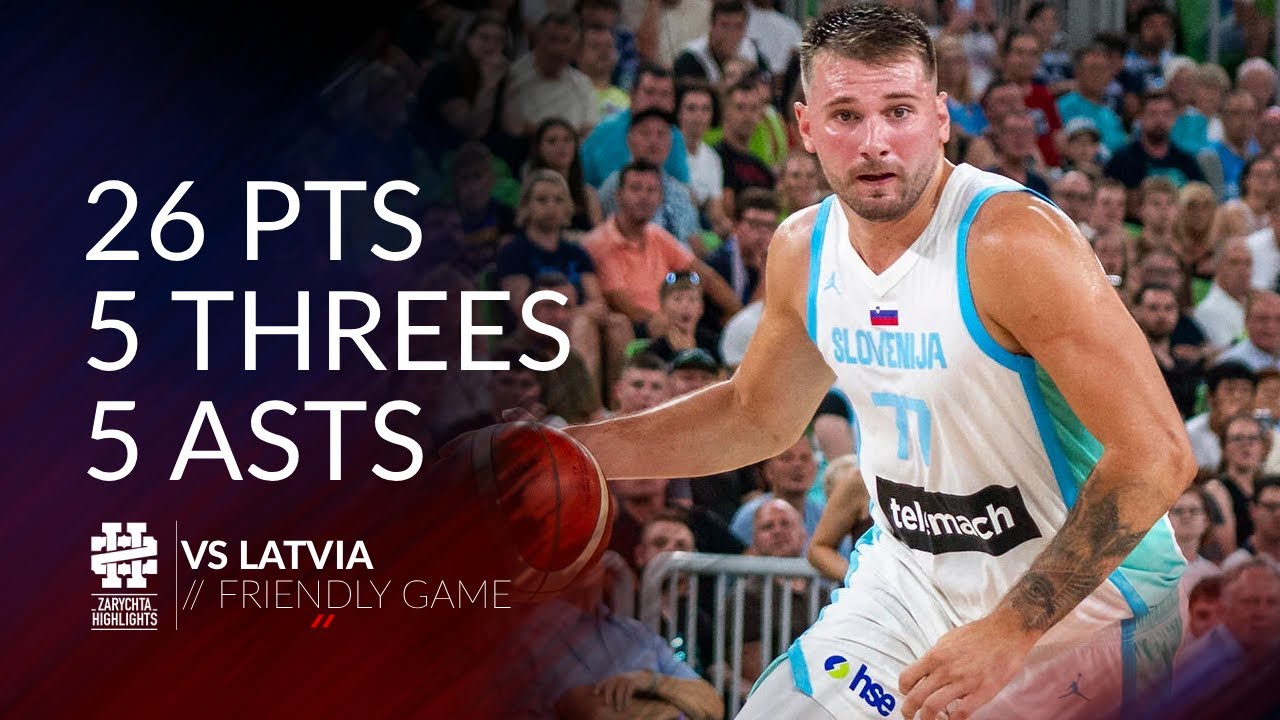 Luka Doncic 26 pts 5 threes 5 asts vs Latvia Friendly Game