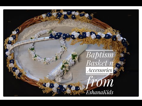 Baptism Set Baptism Basket Baptism Candle Baptism Crown Youtube