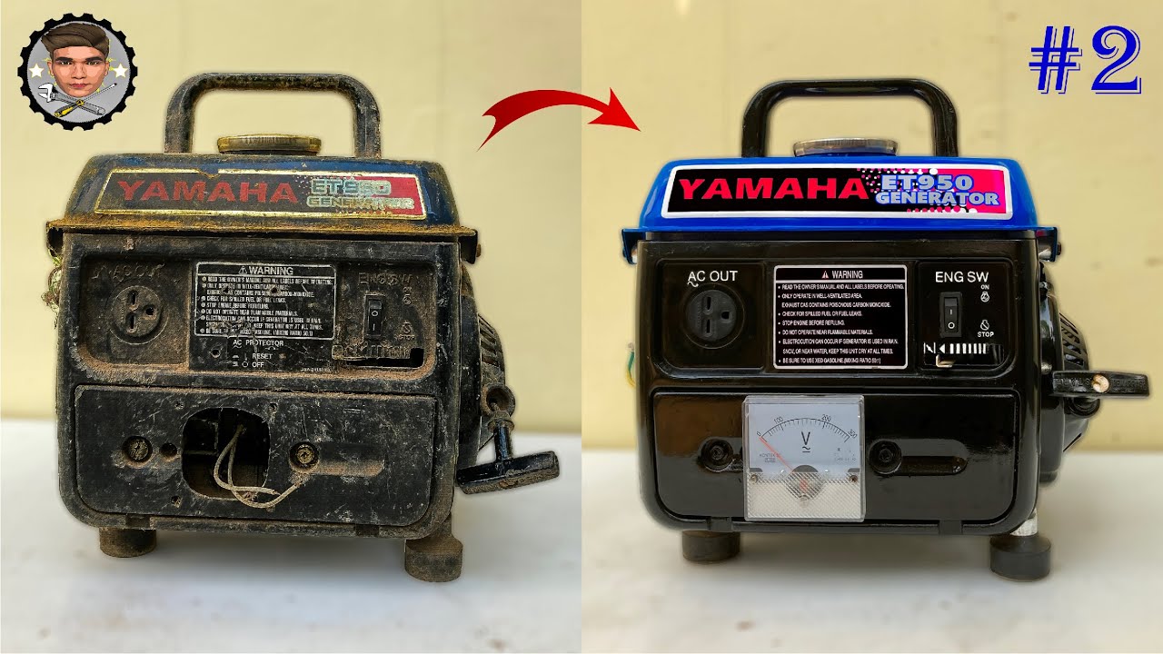 Restoration Old Generator YAMAHA ET950 Engine 2Stroke Made in Japan 2 YouTube