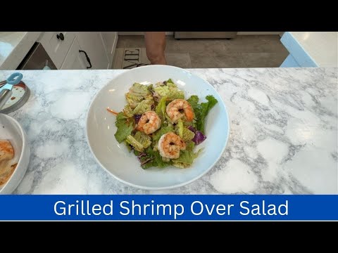 Grilled Shrimp over Salad @jeanineskitchen2607