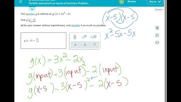 Variable expressions as inputs of functions: Problem type 2