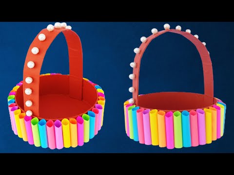 💕How to Make Easy Paper Gift Basket : DIY Paper Basket for Beginners Craft | Christmas Gift Basket