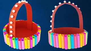 💕How to Make Easy Paper Gift Basket : DIY Paper Basket for Beginners Craft | Christmas Gift Basket