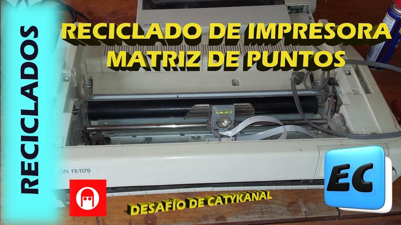 Que se puede hacer con una impresora matriz de puntos vieja o rota.  RECICLADO - YouTube