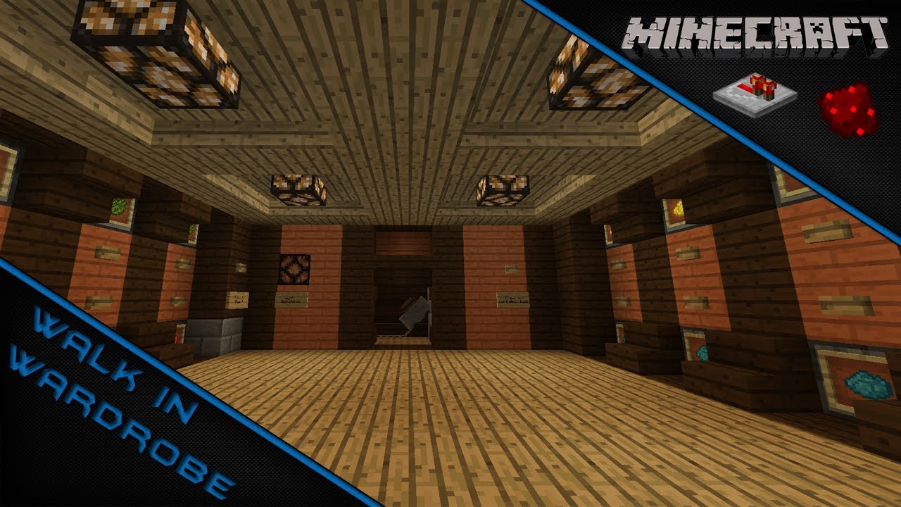 Minecraft Walk in Wardrobe design YouTube