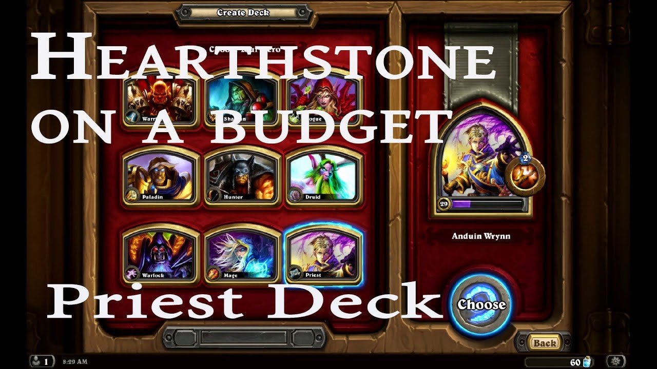 Hearthstone on a budget Priest Deck YouTube