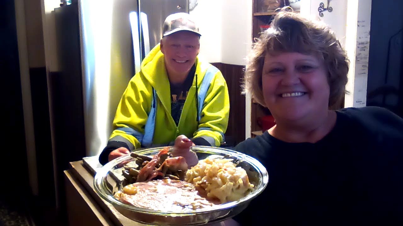 Cheezy Potatoes & Ham Steaks | Using Our Homemade Potatoes O'Brien | Saving Money with Homemade