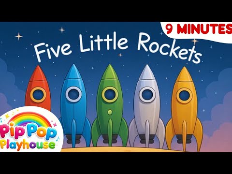 Five Little Rockets + More | Kids Songs & Nursery Rhymes | 9 Minute Compilation | Pip Pop Playhouse 