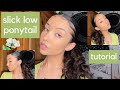 SLEEK LOW PONYTAIL TUTORIAL | trying curly hairstyles | part 2