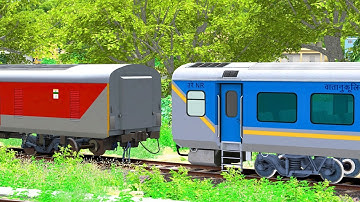 LHB SHATABDI DECOUPLE LHB PARCEL VAN | BUMPY RAILROAD | Train Simulator | Railwork | NTG GAMING