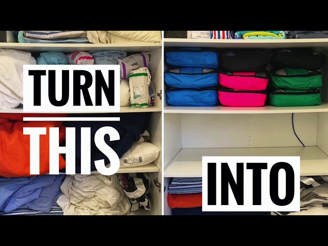How to organise your linen cupboard with packing cubes
