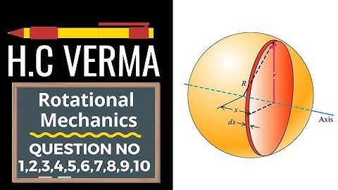 H.C Verma Solutions|Chapter 10 Rotational Mechanics|Question No 1,2,3,4,5,6,7,8,9,10|