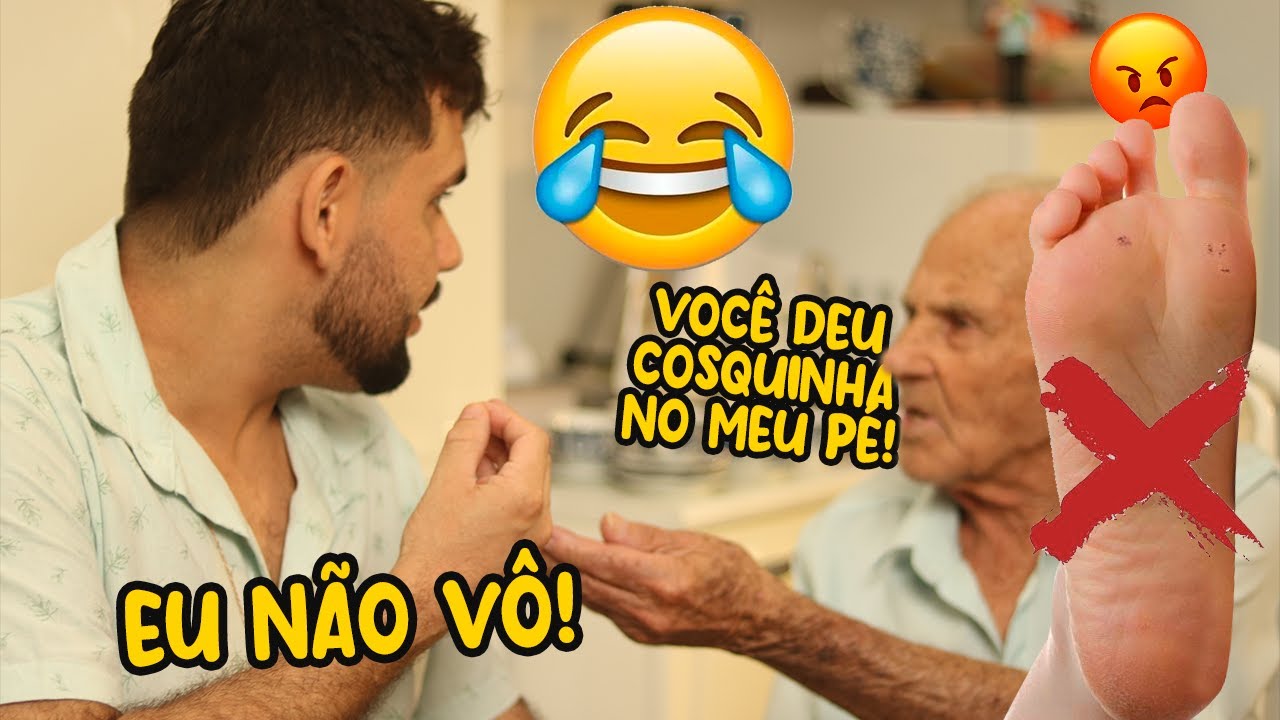 O Caio chegou e já foi pegar no pé do vô🤣