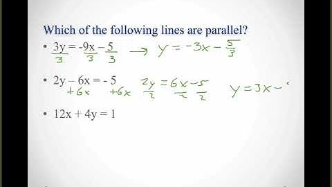 Int Alg 4.3 Parallel and Perpendicular Lines