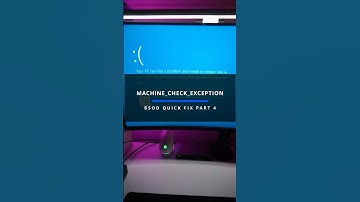 BSOD quick fix MACHINE_CHECK_EXCEPTION part 4 #shorts