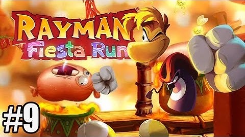 Rayman Fiesta Run Gameplay Walkthrough Level 9 - Flying Fish Tails [Perfect/Crown]