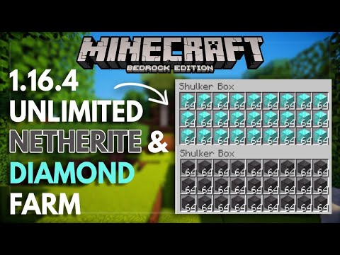 Easy Working Netherite U0026 Diamond Farm Minecraft Bedrock 1.16.201 ! ( PE/PS4/Xbox/Switch/Windows 10 )